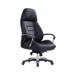 Executive Seating Redefined: The Magnum High Back Chair in Luxurious Black Leather and Chrome