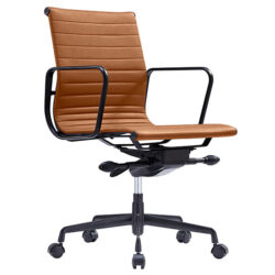 Brown leather boardroom chair. Volt Chair